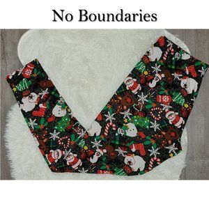No Boundaries Christmas Penguin Polar Bear Santa Leggings Size Large 11-13